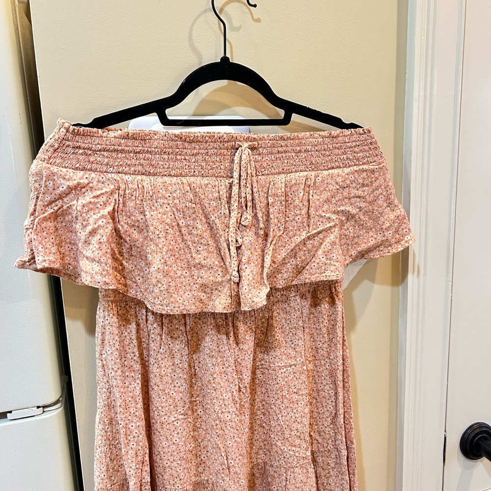 American Eagle Floral Off-Shoulder Cottagecore Dress